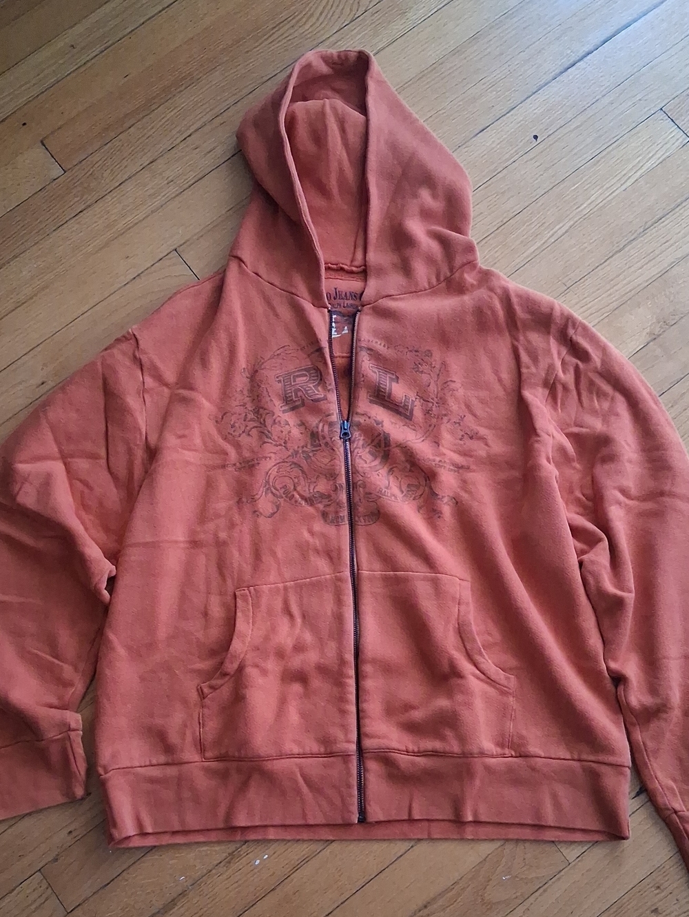 Polo by Ralph Lauren Orange Zip-Up Hooded Windbreaker